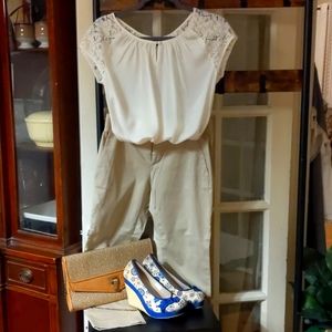 Banana Republic Avery Flat Front Chino Dress Pants